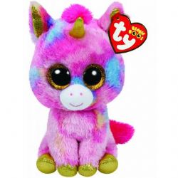 PELUCHE TY BEANIE BOOS - FANTASIA LICORNE ROSE AVEC TACHE PETIT 6